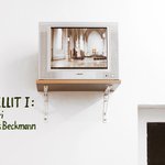 Monitor mit Liveschaltung zum Satellit I: Matthias Beckmanns Ausstellung in der Petri Kirche Dortmund